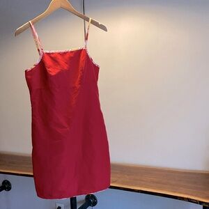 Reversible retro mini dress-floral/red-size xs-small